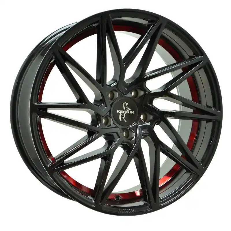 Top vânzări - Keskin Tuning KT20 18, 8, 5, 112, 30, 72.6, BLACK PAINTED RED INSIDE,