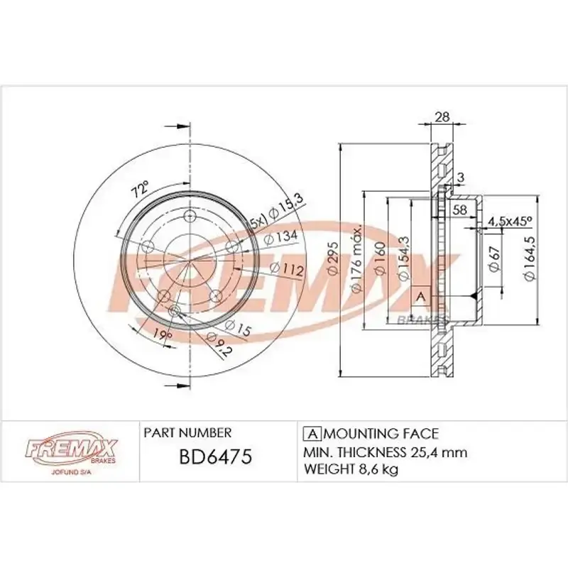 Plasează comanda acum | FRE-BD6475 Disc frana
