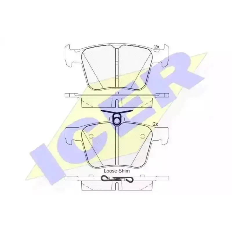 Calitate excelentă | IC-182098 Set placute frana,frana disc