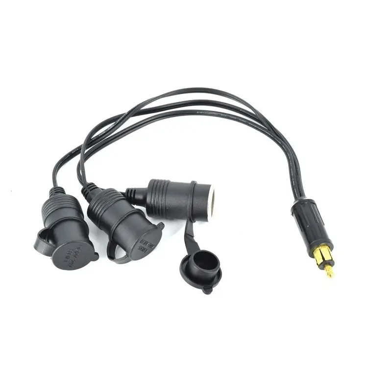 Adaptor cu cablu priza bricheta DIN la Standard cu 3 capete Max AMP 12V20A / 24V10A - Calitate profesională