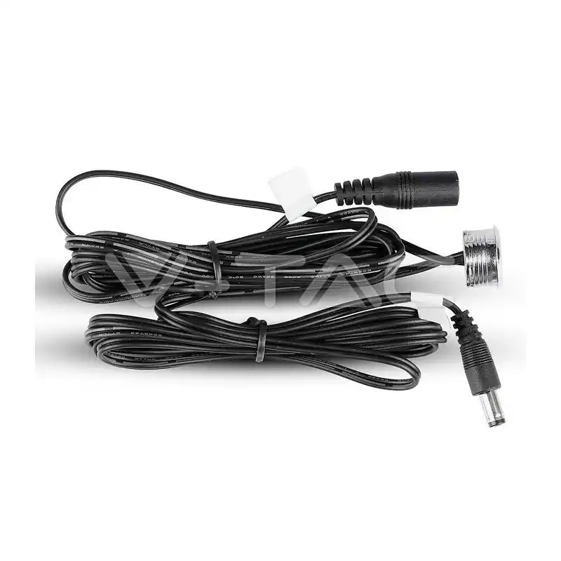 Comutator LED Touch si Dimer Argintiu + Cablu Negru - Ofertă pentru o perioadă limitată