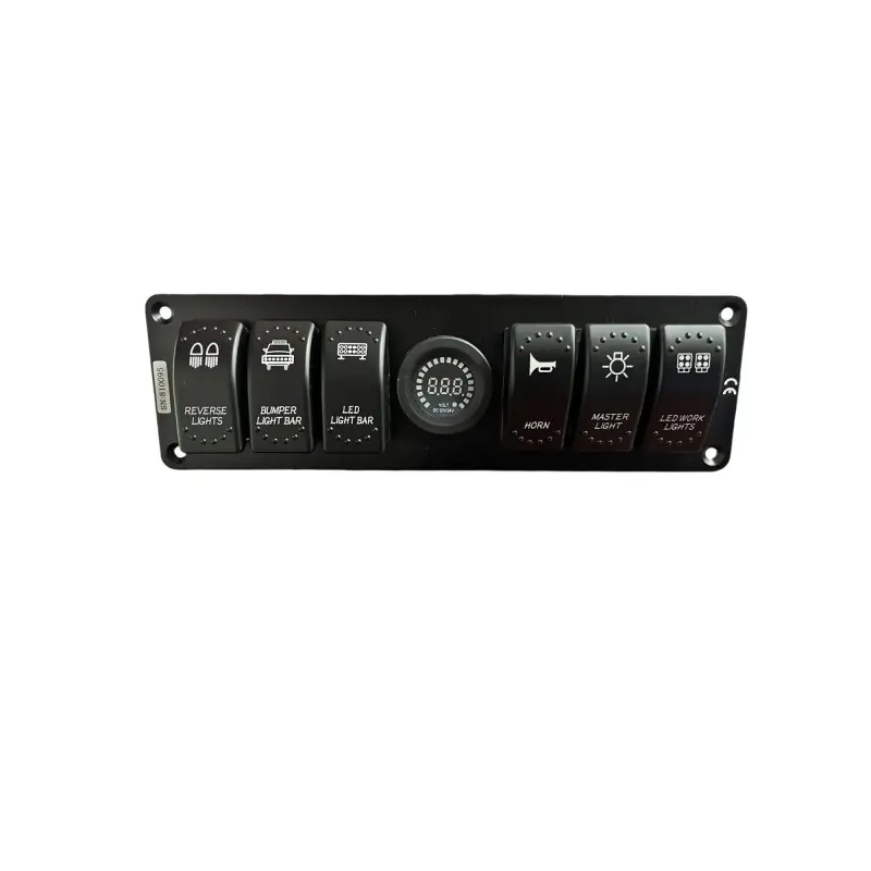 Panou cu 6 intrerupatoare tip Rocket voltmetru si USB 4.2A - Reducere specială