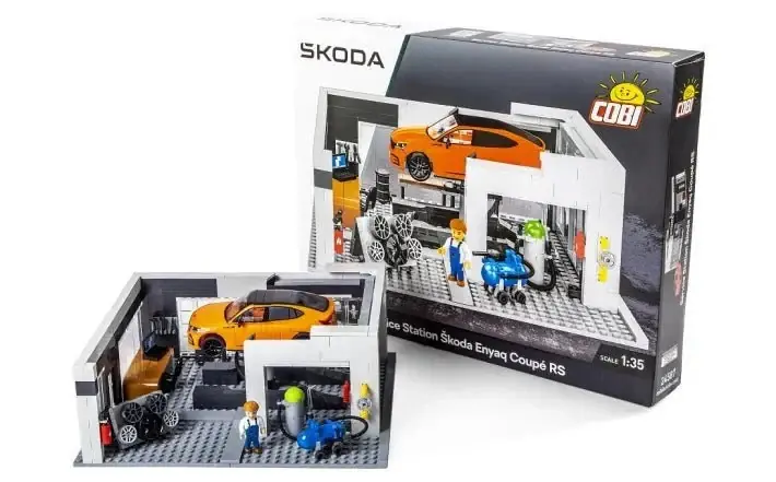 Set Škoda Servicestation cu Set de Construcție Enyaq Coupe RS pentru copii | Preț de fabrică