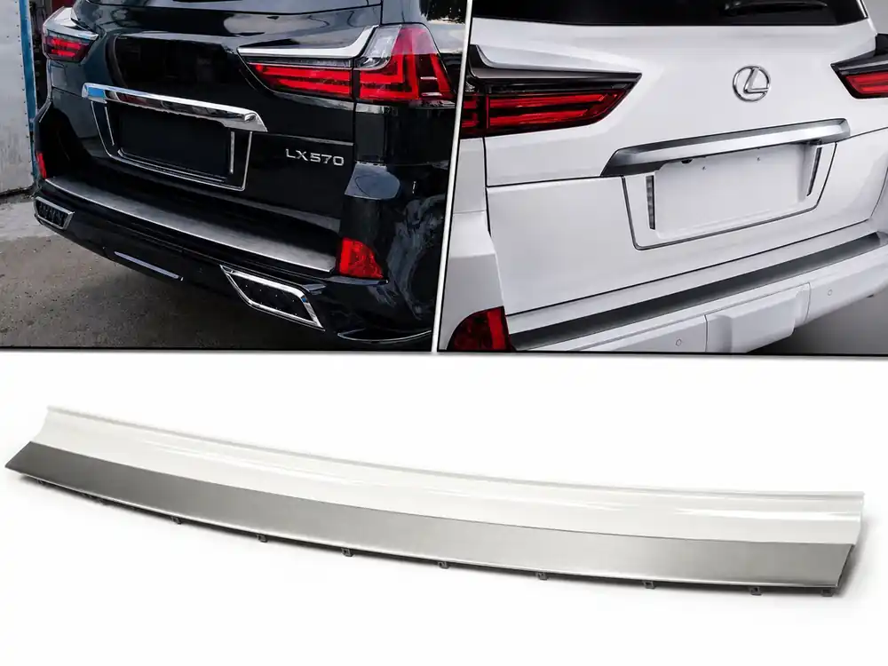 Promoție limitată - Lexus LX570/450d 2008-2022 Insert bara spate cu crom (2016+)
