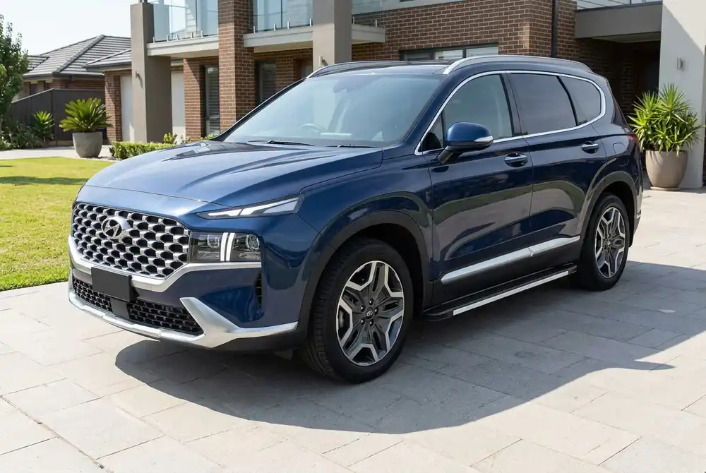 Hyundai Santa Fe 4 2018-2023 Praguri Laterale Maya V1 (2 buc, Aluminiu) - Ofertă specială