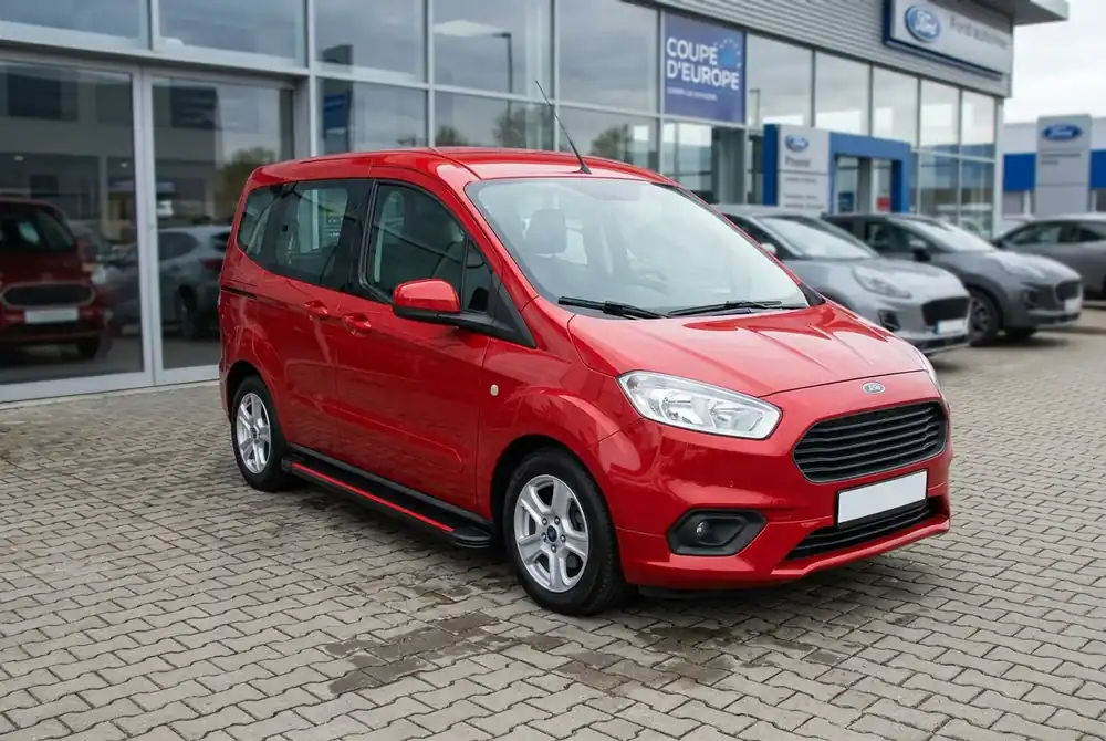 Reducere suplimentară | Ford Courier 2014-2023 Praguri Laterale Maya Red (2 buc, Aluminiu)