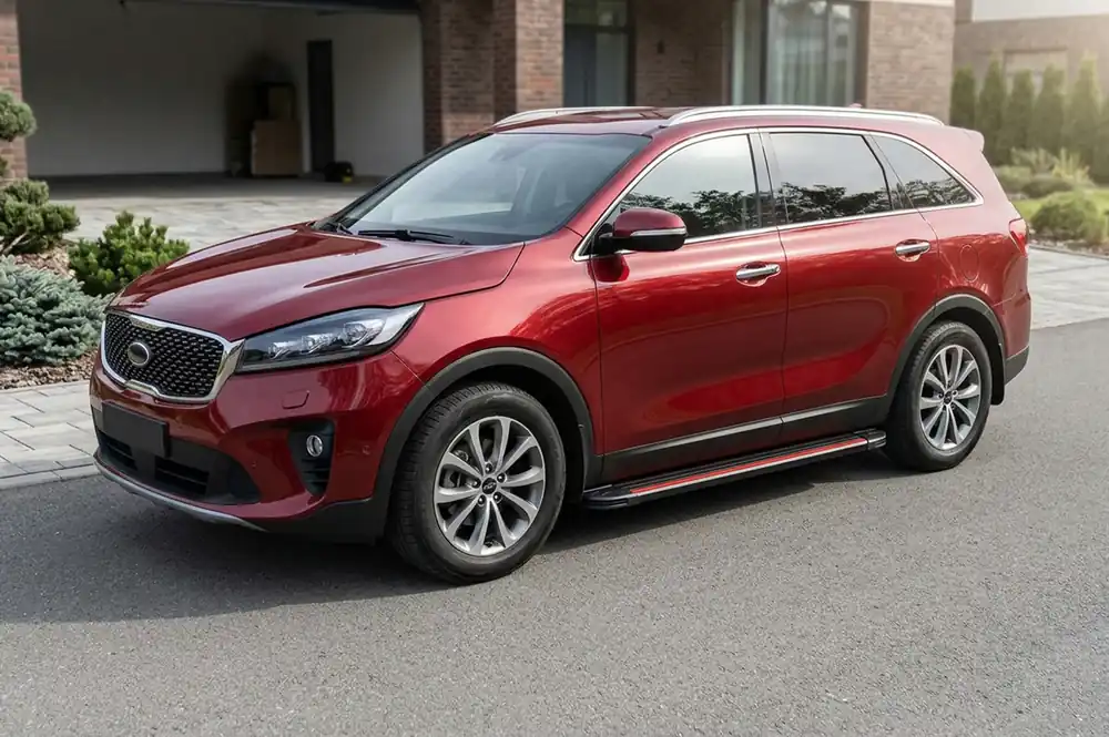 Kia Sorento III UM 2014-2020 Praguri Laterale Maya Red (2 buc, Aluminiu) | Economisește mai mult