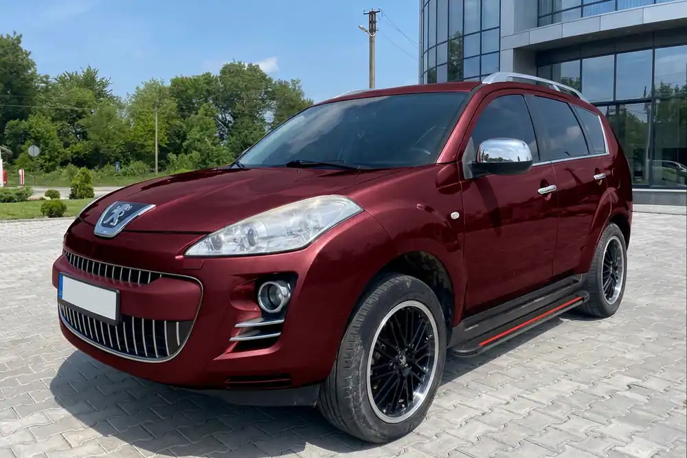 Retur simplu - Peugeot 4007 2007-2013 Praguri Laterale Maya Red (2 buc, Aluminiu)