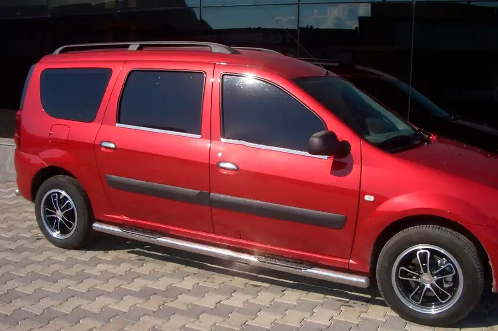 Produs apreciat - Lada Largus 2012- Tevi Laterale (2 buc, Otel Inoxidabil) 60 mm, cu insertii din plastic