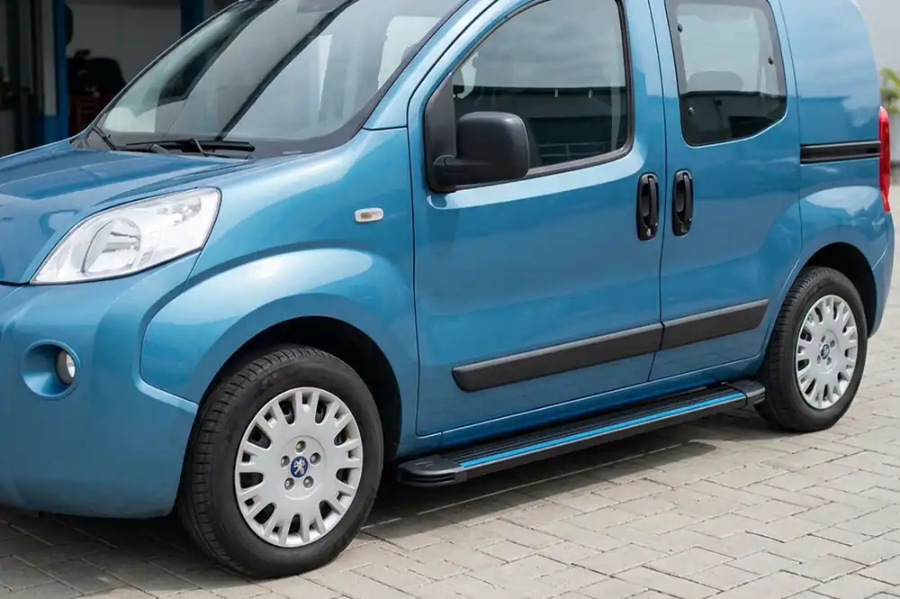 Promoție | Citroen Nemo 2007-2017 Praguri Laterale Maya Blue (2 buc, Aluminiu)