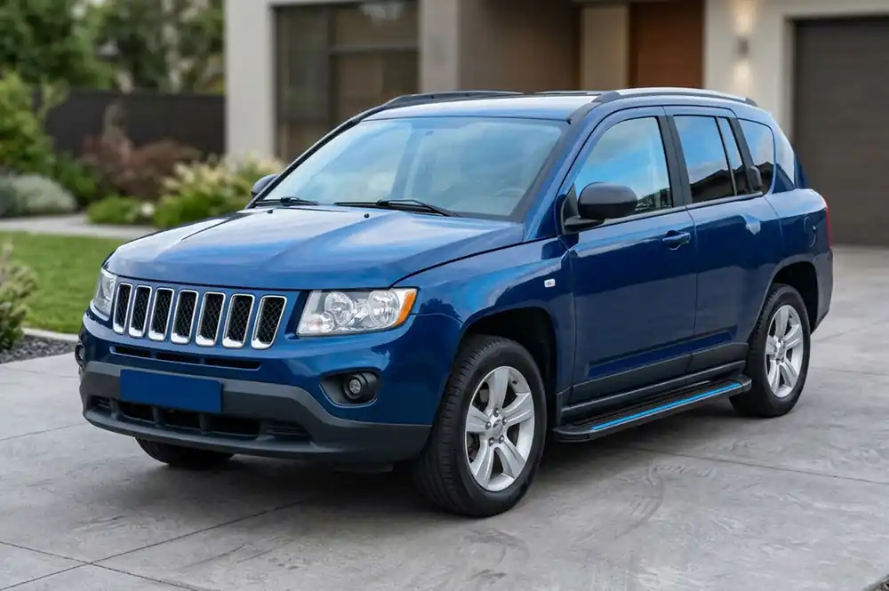 Ultimele bucăți | Jeep Compass 2006-2016 Praguri Laterale Maya Blue (2 buc, Aluminiu)