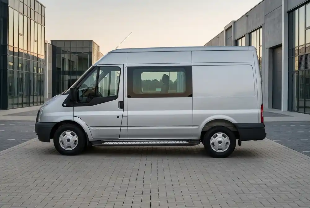 Ford Transit 2000–2014 Praguri Laterale New Vision Black (2 buc, Aluminiu) L2 (ampatament mediu) | Reducere extra