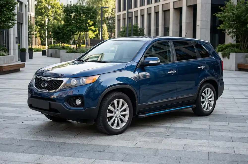 Produs de top | Kia Sorento II XM 2009-2014 Praguri Laterale Maya Blue (2 buc, Aluminiu) 2010-2013