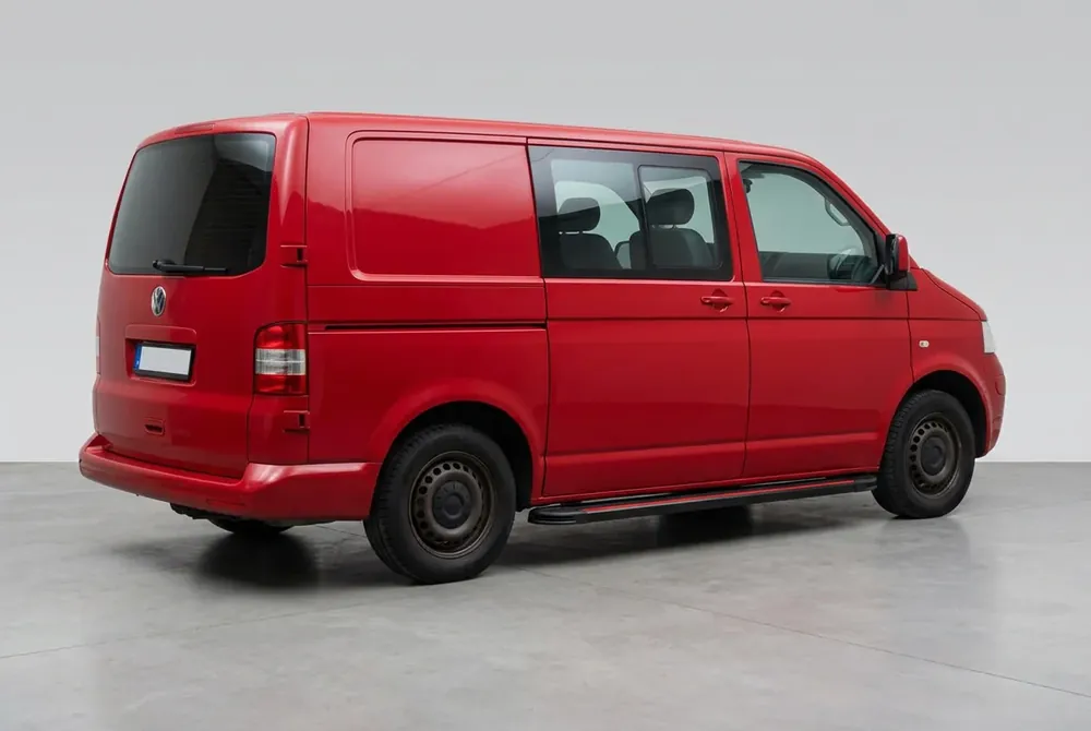Volkswagen T5 Caravelle 2004-2010 Praguri Laterale Maya Red (2 buc, Aluminiu) Ampatament Scurt - Ultimele bucăți