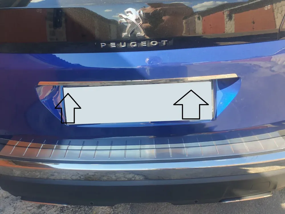 Peugeot 3008 2016-2023 Ornament inox deasupra placutei de inmatriculare | Economii mari