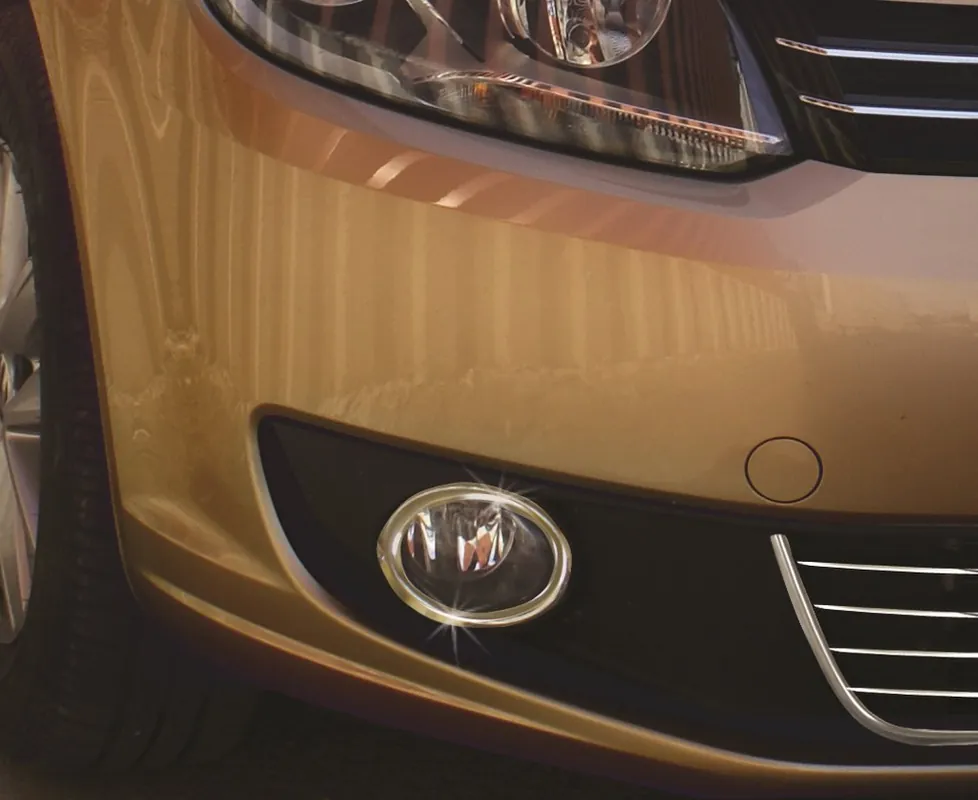 Volkswagen Touran 2010-2015 Capace pentru proiectoare ceata (2 buc, inox) OmsaLine - Otel Inoxidabil Italian - Comandă simplu