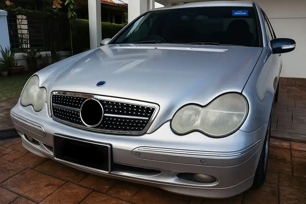 Mercedes C-class W203 2000-2007 Grila Fata Diamond Silver | Comandă rapid