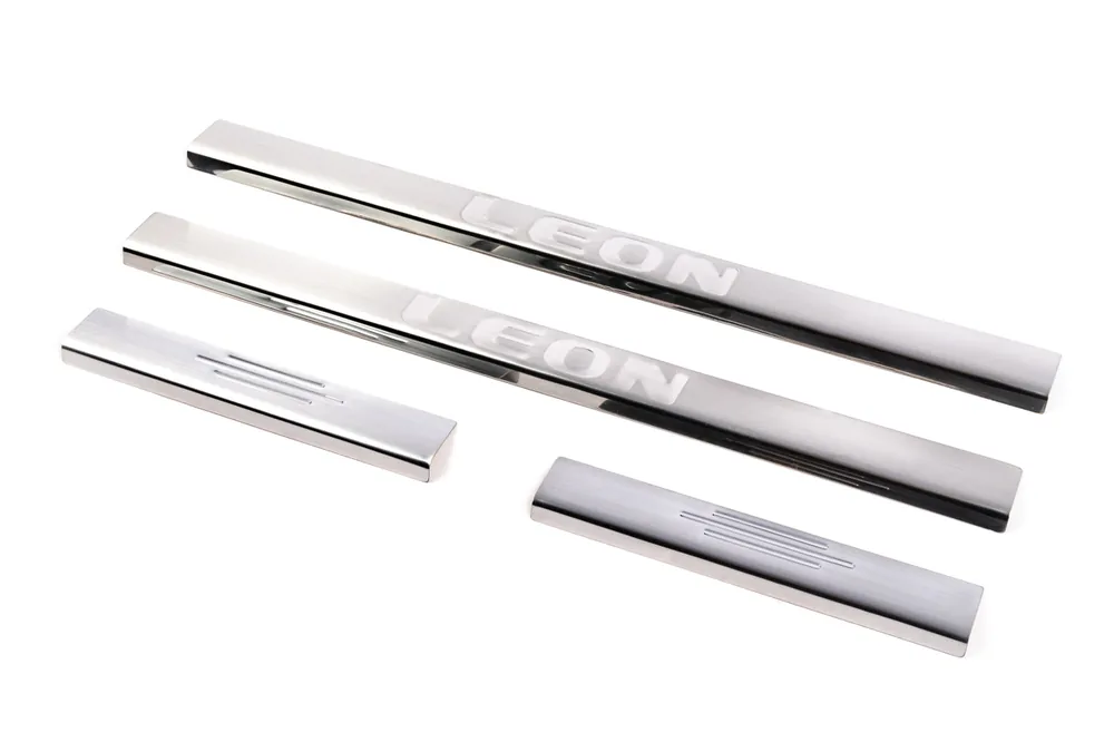 Seat Leon 2013-2020 Praguri Carmos V1 (4 buc, inox) | Reduceri
