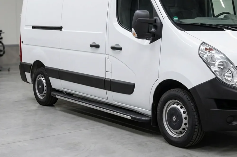 Economisește mai mult - Opel Movano 2010-2021 Praguri laterale Bosphorus Grey (2 buc, aluminiu)
