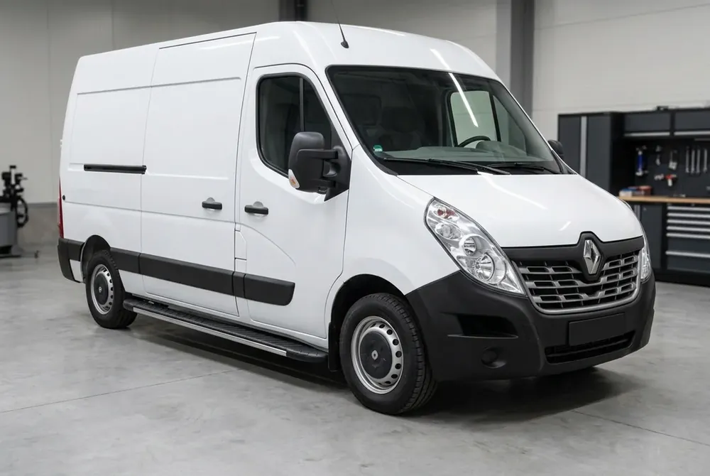 În stoc | Renault Master 2011-2023 Praguri laterale Bosphorus Grey (2 buc, aluminiu) Ampatament Mediu
