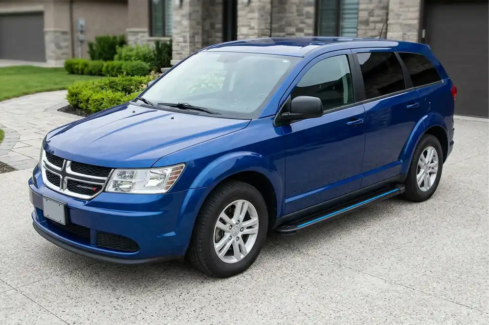 Preț special - Dodge Journey 2008-2020 Praguri Laterale Maya Blue (2 buc, Aluminiu)