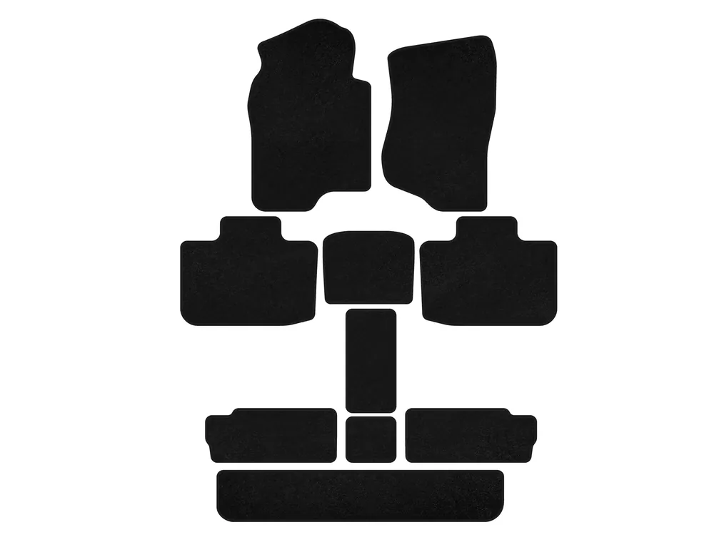 Cadillac Escalade 2007-2014 Covorase textile Classic (3 randuri, Negru) | Produs lansat recent