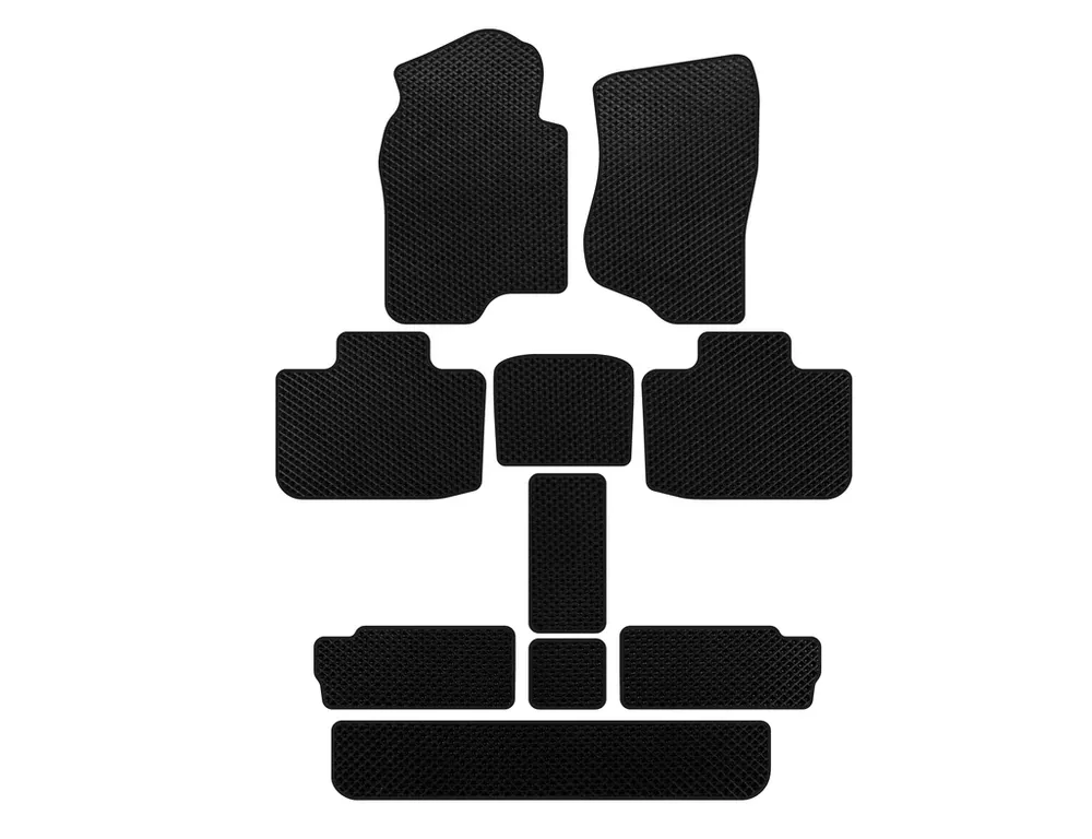 Cadillac Escalade 2007-2014 Covorase EVA (3 Randuri, Negru) - Acum disponibil