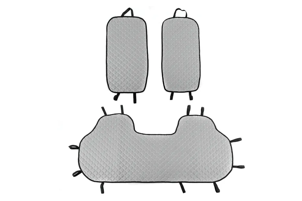 Bestseller - Huse pentru bancheta spate (set, Gri cu cusatura gri)