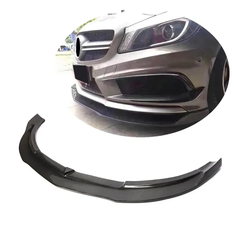 Grăbește-te | Mercedes A-class W176 2012-2018 Lip Bara Fata V1 pentru AMG-Line / A45 AMG HB 2013-2015, Carbon