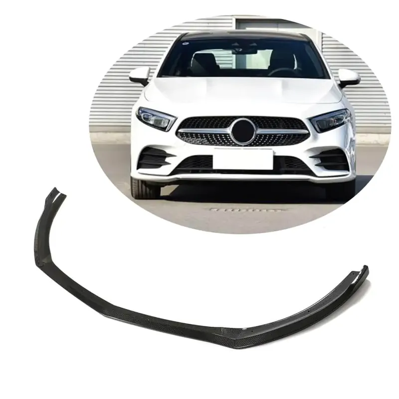 Mercedes A-class W177 2018- Lip Bara Fata V2 pentru AMG-Line SD 2018-2021 Carbon - Retur ușor