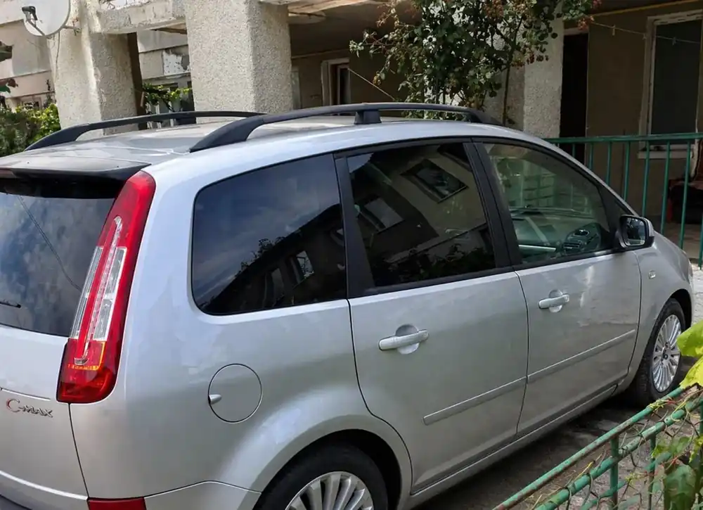 Ultima șansă - Ford C-Max 2004-2010 Bare longitudinale de plafon negre Picioare de montaj din plastic