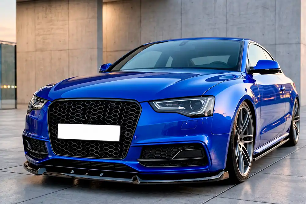 Audi A5 2007-2015 Lipa spoiler bara fata Lip DPT V3 (2011-2015, negru lucios) - Plată sigură