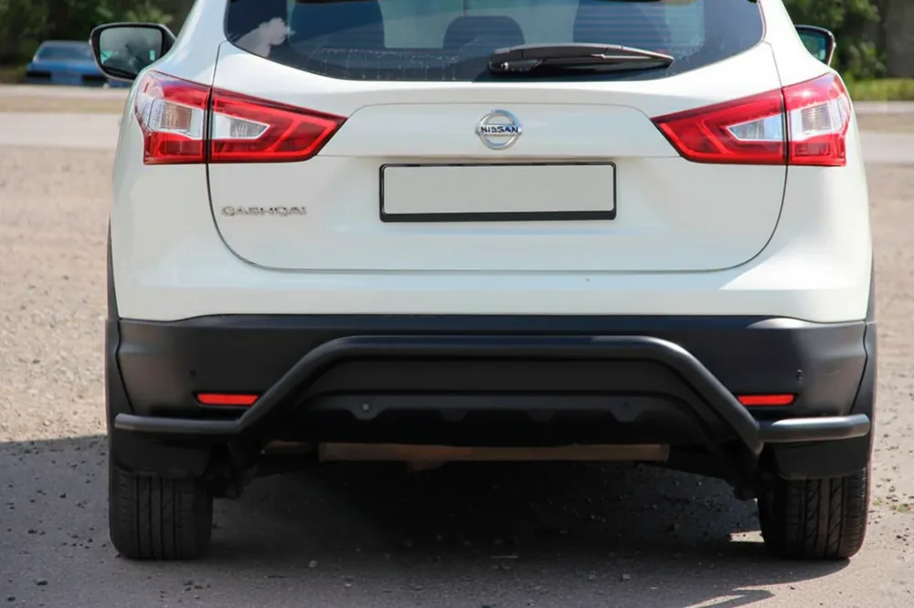 Au mai rămas puține bucăți | Nissan Qashqai 2014-2021 Bara Spate AK007-Plus Negru (Otel Inoxidabil)