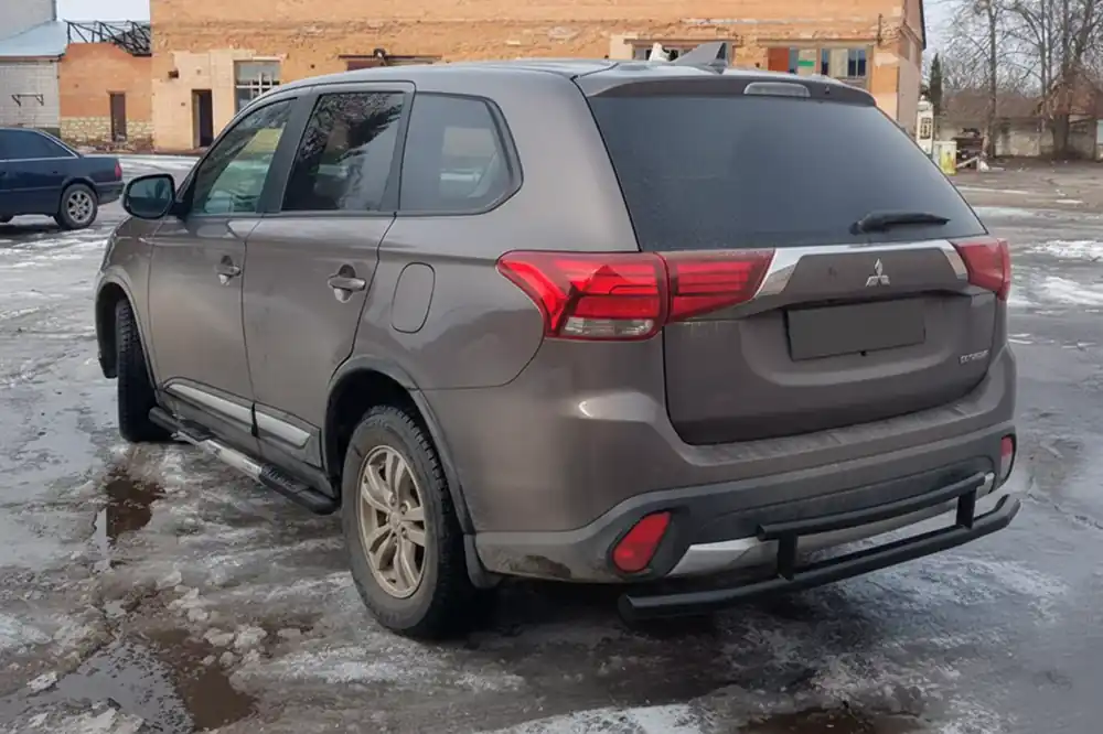 Mitsubishi Outlander 2012-2021 Bara Spate AK004-2 Negru (Otel Inoxidabil) - Calitate superioară