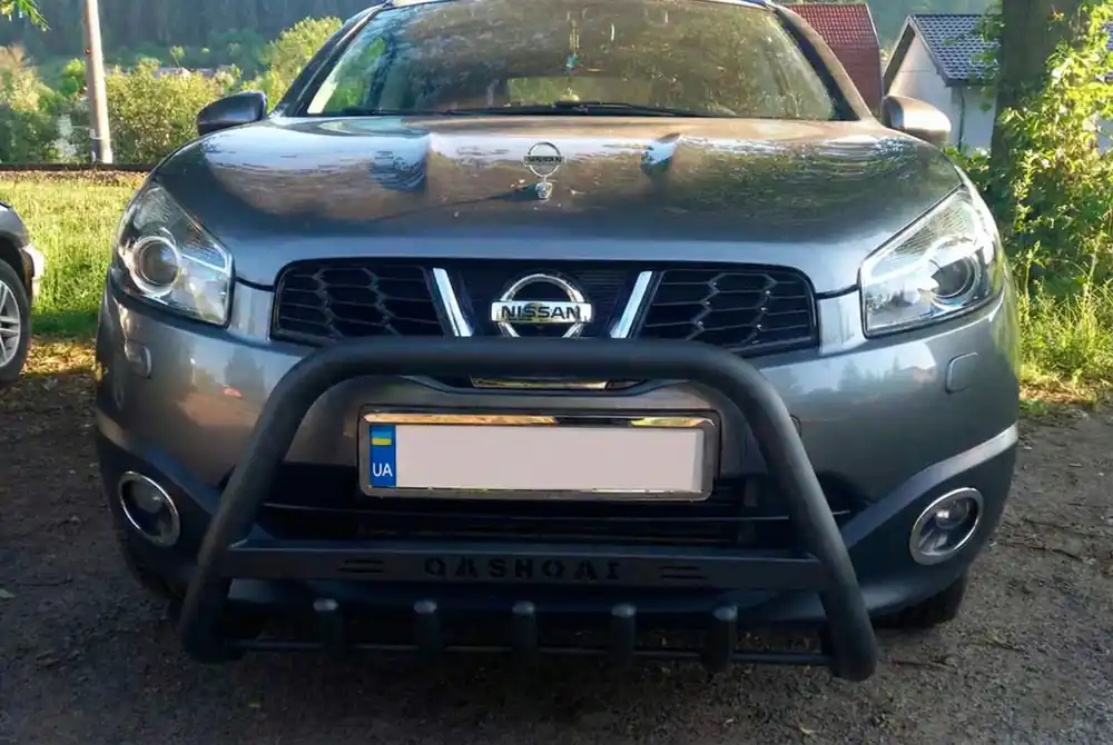 Produs de top - Nissan Qashqai 2010-2014 Bull Bar WT004 Negru (Otel Inoxidabil)