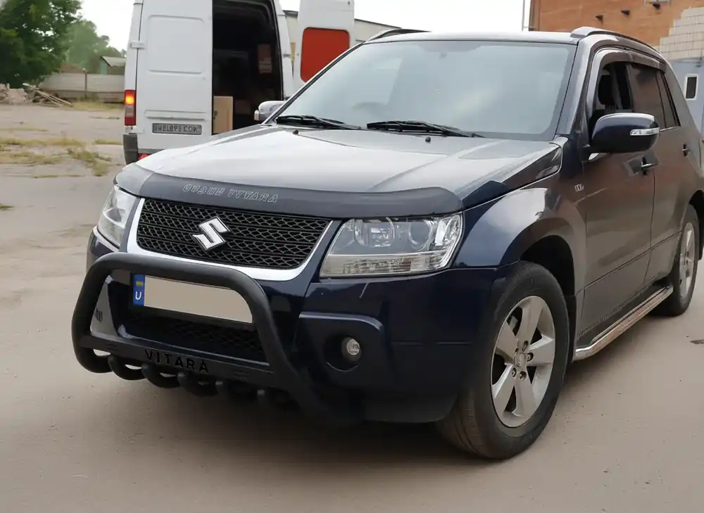 Suzuki Grand Vitara 2005-2017 Bull Bar WT004 Negru (Otel Inoxidabil) - Calitate premium