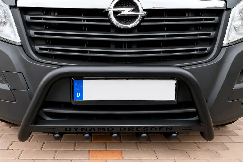 Retur gratuit | Opel Movano 2021- Bull Bar WT004 Negru (Otel Inoxidabil)